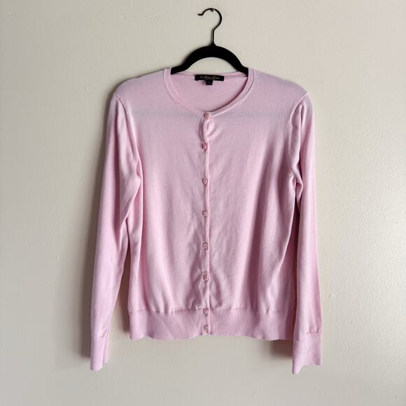 Brooks Brothers Pink Button Up Lightweight Supima Cotton Cardigan Sweater Large - Picture 1 of 6